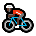 🚴🏿‍♂️ man biking: dark skin tone display on Windows